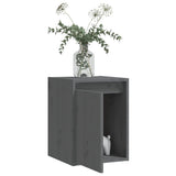 Wall Cabinets 2 pcs Grey 30x30x40 cm Solid Wood Pine 813480