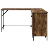 Desk Smoked Oak 141x141x75 cm Engineered Wood 837599