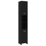 ZNTS 3 Piece Bathroom Furniture Set Black Engineered Wood 3056917