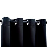 Blackout Curtain with Metal Rings Black 290x245 cm 134413