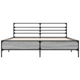 Bed Frame without Mattress Grey Sonoma 150x200 cm King Size 3280050
