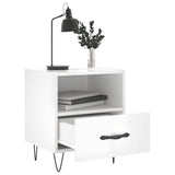 Bedside Cabinets 2 pcs High Gloss White 40x35x47.5 cm Engineered Wood 827425