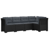 5-Seater Garden Sofa with Cushions Rattan Look PP Anthracite 3444053