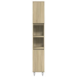 Bathroom Cabinet Sonoma Oak 30x30x190cm Engineered Wood 849668