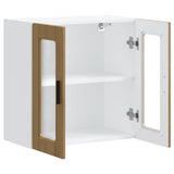 Kitchen Wall Cabinet with Glass Door Porto Artisan Oak 854156