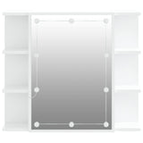 Mirror Cabinet with LED White 70x16.5x60 cm 808873