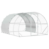 Chicken Coop Silver 400 x 300 x 200 cm Galvanised Steel 3434696