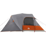 Dome Tent 4-Person with Roof Grey and Orange 455 x 252 x 178 cm 42001022