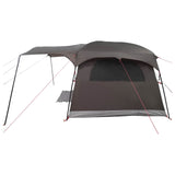 Tunnel Tent Brown Grey 366 x 244 x 198 cm Polyester and Steel 42029016