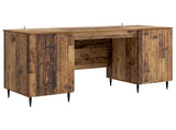Desk with Shelf Old Wood 142.5 x 50 x 75 cm Engineered Wood 3414592