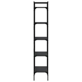 Bookcase 5-Tier Black 56x31.5x174 cm Engineered Wood 833343