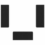 TV Cabinet Set Wall-mounted 3 pcs Black oak Medium MDF 3393292