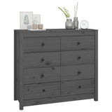 Side Cabinet Grey 100x40x90 cm Solid Wood Pine 821771