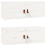 Wall Cabinets 2 pcs White 80x30x30 cm Solid Wood Pine 818378