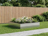 Garden Planter Silver 80 x 80 x 30 cm Galvanised Steel 8005074