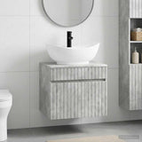 Bathroom Furniture Set Concrete Grey Engineered Wood 3404313