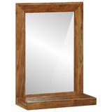 Bathroom Mirror Brown 50 x 22 x 70 cm Solid Acacia Wood 4016738