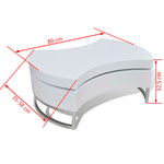 ZNTS Coffee Table Shape-adjustable High Gloss White 240424