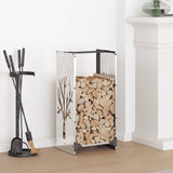 Firewood Rack 40x30x80 cm Stainless Steel 864229