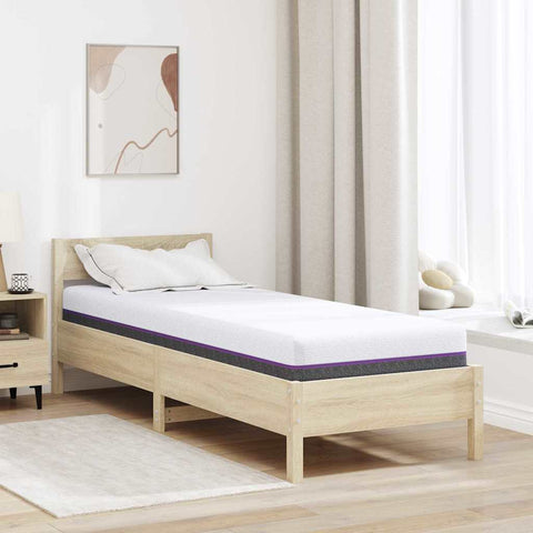 Mattress White and Grey 80 x 200 cm Memory Foam 4106324