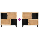 Sideboard with Storage Brown 80 x 33 x 75 cm Solid Mango Wood 4018071