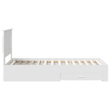 Bed Frame with Drawer with Headboard Manual Engineered Wood 3410350