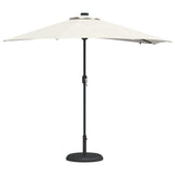 Garden Parasol Sand 294 x 150 x 223 cm Polyester and Steel 42003259