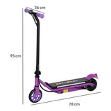Electric Scooter for Kids Aged 6-14 Years, with Colourful Lights, Purple T3398P349461