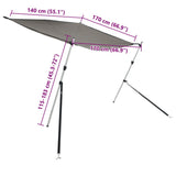 T-Top Shade Extension Anthracite Grey 170x170x cm 94864