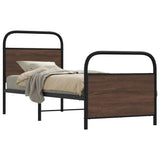 Bed Frame Without Mattress 75x190 cm Small Single Brown Oak Engineered Wood 4100315