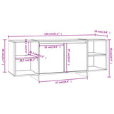 TV Cabinet Sonoma Oak 130x35x50 cm Engineered Wood 809587