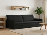 3 Seater Sofa Black 190 x 81 x 82 cm Velvet 42041126