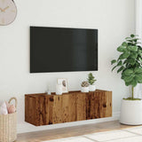 Wall Mounted TV Cabinet Old Wood 100x30x30 cm Engineered Wood 856018