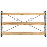 3-Tier Bookcase 140x30x80 cm Solid Mango Wood 320620