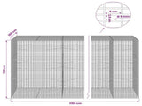 Gabion with 5 mm Wire and 5x2.5 cm Mesh 1150x100x150 cm 3463913