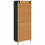 Highboard with Drawer 2 pcs Black Oak Engineered Wood 3416249