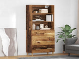 Highboard Old Wood 69.5 x 32.5 x 180 cm Engineered Wood 3415807