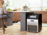 Commercial Ice Maker Machine, Freestanding Stainless Steel Ice Machine with Self-Cleaning, LCD T3398P553215