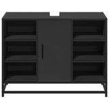 Bathroom Sink Cabinet Black 80x33x60 cm Engineered Wood 849289