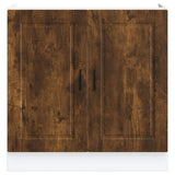 Sink Base Cabinet "Porto" Smoked Oak 80x46x81.5 cm Engineered Wood 853932