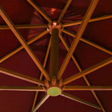 Hanging Garden Parasol with Pole Terracotta 3x3 m Solid Fir Wood 313777