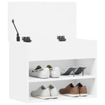 Shoe Bench White 60x30x45 cm Engineered Wood 808738