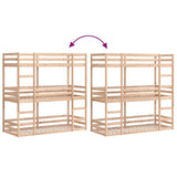 Triple Bunk Bed without Mattress 90x200 cm Solid Wood Pine 3284254