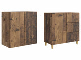 Cabinet Set 2 pcs 66 x 34.5 x 90 cm Engineered Wood 3416581