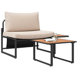 Garden Sofa Set 2 pcs Taupe Steel 42004142