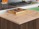 Garage Storage Cabinet Brown Oak 30x51x85 cm Solid Wood Pine 860559