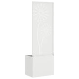 Garden Privacy Screen White 50 x 150 cm Cold-rolled steel 876456