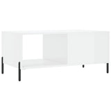 Coffee Table High Gloss White 90x50x40 cm Engineered Wood 829222