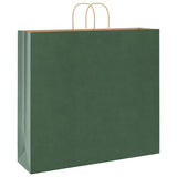 Paper Bags 250 pcs with Handles Green 54x15x49 cm 4101738