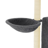 Cat Tree with Sisal Scratching Posts Dark Grey 96.5 cm 172078
